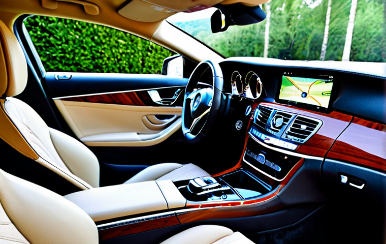 Mercedes-Benz CLS Interior**

"The luxurious interior of a Mercedes-Benz CLS, showcasing fine leather and wood trim, dashboard details, ambient lighting, fully clothed, appropriate attire, safe for work, perfect anatomy, natural proportions, professional car photography, high quality, modest."

**